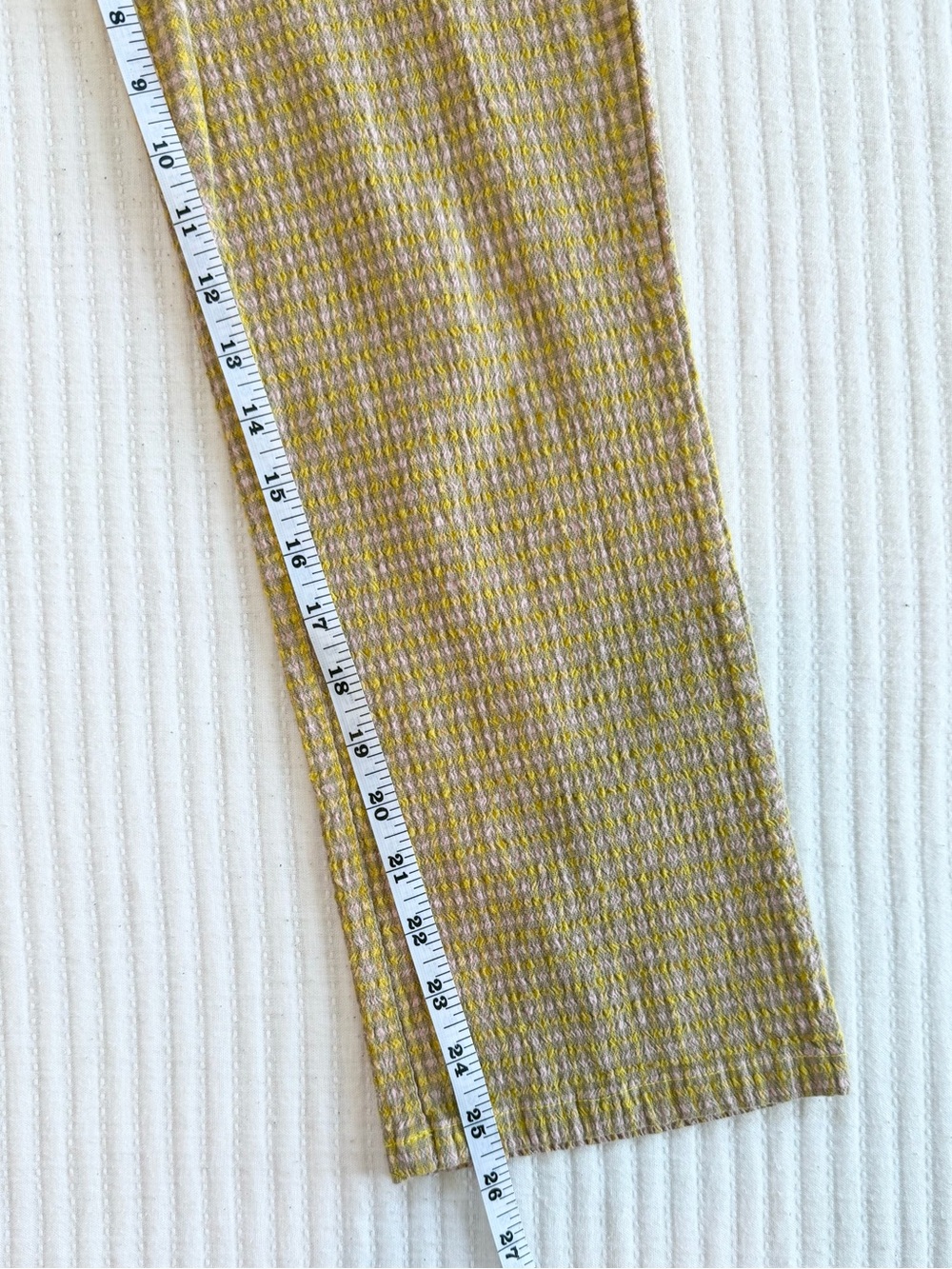 Free People In My Feelings Slim Crop Gingham Plaid Pants in Yellow - Picture 11 of 11